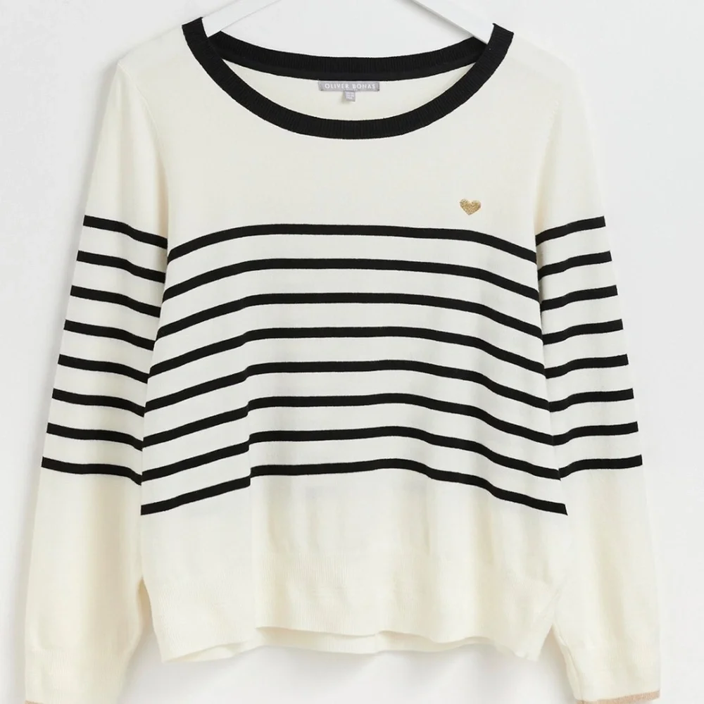 Oliver Bonas Breton stripe & heart sweater